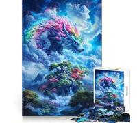Rompecabezas Rainbow Wolf in The Clouds de 1000 Piezas para Adolescentes Mejora la Memoria, Relajación Suave, Corte Premium, Sorpresa de cumpleaños (38x52cm)