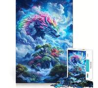 Rompecabezas Rainbow Wolf in The Clouds de 1000 Piezas para Adolescentes Mejora la Memoria, Relajación Suave, Corte Premium, Sorpresa de cumpleaños (38x52cm)