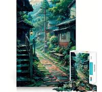 Rompecabezas Rainy Street de 1000 Piezas para Adolescentes Juguete para ejercitar la Mente Juego en Grupo Arte y ensamblaje Regalo clásico (38x26cm)