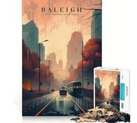 Rompecabezas Raleigh City Vista para Adultos, 1000 Piezas, Juego Inteligente, Divertido y Relajante, Ideal para armar, Regalo preciado (50x75cm)