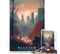 Rompecabezas Raleigh Urban Cityscape de 1000 Piezas para Adultos, Juguete Intelectual, Relajante, Corte preciso, artículo de Santa Claus (50x75cm)