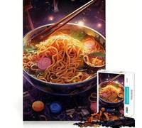 Rompecabezas Ramen Japan Neon de 1000 Piezas para Adolescentes Mejora la Memoria Diseño Tranquilo y Relajante Regalo (50x75cm)