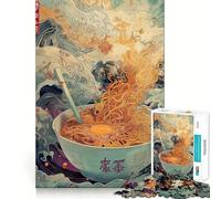 Rompecabezas Ramen Japan Wave para Adolescentes, 1000 Piezas, lógica Clara, Juguete, Juego Lento, Disfruta, Corte, Sorpresa de cumpleaños (38x52cm)
