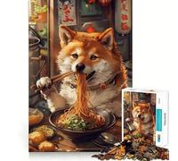Rompecabezas Ramen Shiba Inu para Adolescentes, 1000 Piezas, Juego Mental, Juguete Relajante, Corte preciso, (50x75cm)
