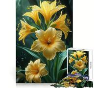 Rompecabezas Ramo de Lirios Amarillos para Adultos, 1000 Piezas, Entrenamiento Mental, Relajación, Corte Uniforme, Regalo Festivo (38x26cm)