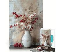 Rompecabezas Ramo de Orquídeas Blancas de 1000 Piezas Juego para ejercitar la Mente Artesanía de Corte experta Un pasatiempo Fascinante para los Momentos de Ocio (38x52cm)