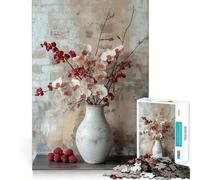 Rompecabezas Ramo de Orquídeas Blancas para Adultos 1000 Piezas Juego de Concentración Mental Corte de Precisión Bordes Lisos Un Reto Divertido para Pasar el Tiempo (50x75cm)