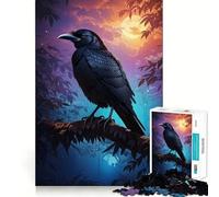 Rompecabezas Raven de 1000 Piezas para Adolescentes Mejora la Memoria, Relajación Suave, Corte Premium, Sorpresa de cumpleaños (50x75cm)