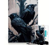 Rompecabezas Raven de 1000 Piezas para Adolescentes, Rompecabezas de lógica Clara, Juguete, Momento de Paz, Corte, Lista de Deseos de Santa Claus (38x26cm)