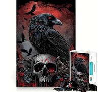 Rompecabezas Raven de 1000 Piezas para Adultos y Adolescentes Juguete de Habilidad, Relajante y Divertido Bordes Ajustados Regalo Ideal para Festivales (50x75cm)
