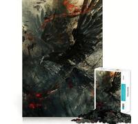 Rompecabezas Raven in Chaos de 1000 Piezas para Adolescentes, Rompecabezas de lógica Clara, Juguete, Tiempo de Paz, Corte, Lista de Deseos de Santa Claus (38x26cm)