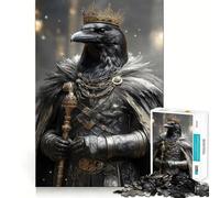 Rompecabezas Raven King de 1000 Piezas para Adolescentes Juguete de lógica Fina, fácil de Usar, para el Ocio, con Bordes limpios, Ideal para Festivales (50x75cm)