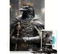 Rompecabezas Raven King de 1000 Piezas para Adolescentes, Rompecabezas de lógica Clara, Juguete, Tiempo de Paz, Corte, Lista de Deseos de Santa Claus (38x26cm)