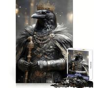 Rompecabezas Raven King de 1000 Piezas para Adolescentes, Rompecabezas de lógica Clara, Juguete, Tiempo de Paz, Corte, Lista de Deseos de Santa Claus (38x26cm)