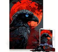 Rompecabezas Raven Red Moon de 1000 Piezas para Adolescentes Fortalece la Memoria, Calma, relaja, Bordes Suaves Regalo increíble (50x75cm)