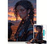 Rompecabezas Raven Shaman︰ Oráculo de la Montaña Tibetana de 1000 Piezas para Adolescentes Juguete para desarrollar la lógica Divertido y Relajante Corte preciso Regalo artístico (38x52cm)