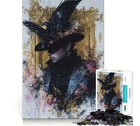 Rompecabezas Raven ﹨u Gentleman de 1000 Piezas para Adultos, Juego Mental, Juguete, diversión Tranquila, Piezas de colección de Arte de Corte preciso (38x26cm)