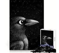 Rompecabezas Raven Under Night Sky para Adolescentes, 1000 Piezas, Recall Upgrade Calm Relax Clear Cut Art Collection Piece (50x75cm)