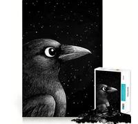 Rompecabezas Raven Under Night Sky para Adolescentes, 1000 Piezas, Recall Upgrade Calm Relax Clear Cut Art Collection Piece (50x75cm)