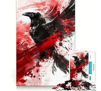 Rompecabezas Raven Viking de 1000 Piezas para Adultos Juguete Inteligente para Toda la Familia Pieza de Arte de Corte preciso (38x52cm)