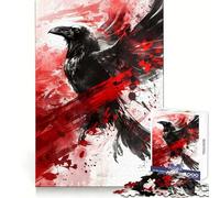 Rompecabezas Raven Viking de 1000 Piezas para Adultos Juguete Inteligente para Toda la Familia Pieza de Arte de Corte preciso (38x52cm)