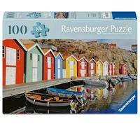 Rompecabezas Ravensburger 12001730 - Casas Coloridas en Suecia, Rompecabezas fotográfico de 100 Piezas para Personas Mayores y Personas Mayores,