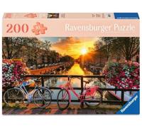 Rompecabezas Ravensburger 12001733 - Bicicletas en Ámsterdam, Rompecabezas Urbano de 200 Piezas para Personas Mayores y Personas Mayores,