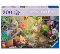 Rompecabezas Ravensburger 12001735, con Gatitos juguetones, Rompecabezas de 200 Piezas con Forma de Gato para Personas Mayores y Personas Mayores