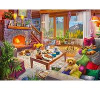 Rompecabezas Ravensburger Cabaña Acogedora De 1000 Piezas