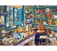 Ravensburger Pottery Studio Sanctuary - Rompecabezas de 1000 piezas | Companion to Cozy Retreat de Steve Read | Colección canadiense | Materiales ecológicos