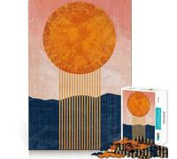 Rompecabezas Rayos de Sol Naranja para Adultos, 1000 Piezas, Fortalece la Memoria, Pasatiempo en Casa, Bordes Lisos, Regalo Elegante (50x75cm)