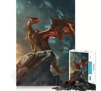 Rompecabezas Realista de dragón místico para Adultos, 1000 Piezas, Rompecabezas Mental, pasatiempo Relajante, Montaje de imágenes, Regalo Encantador (38x26cm)
