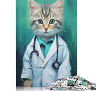 Rompecabezas Rectangular de cartón 100% Reciclado de Kitty Doctor, Ideal para Adultos y niños, 1000 Piezas (26 x 38 cm)