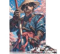 Rompecabezas Rectangular de cartón 100% Reciclado de Rottweiler Samurai Blossom, 1000 Piezas (26 x 38 cm) para Adultos y niños