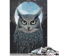 Rompecabezas Rectangular de cartón 100% Reciclado El Búho y la Luna, 1000 Piezas (75 x 50 cm)