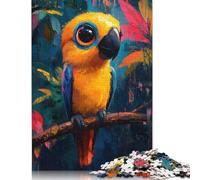 Rompecabezas Rectangular de Loro en la Jungla, 100% cartón Reciclado, Día del Niño, 1000 Piezas (75 x 50 cm)