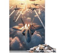 Rompecabezas Rectangular de Papel 100% Reciclado de Primera Calidad del avión de Combate F-22 Raptor para Mujeres y Hombres, 1000 Piezas (75 x 50 cm)