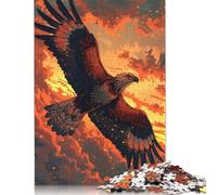 Rompecabezas Rectangular de Papel con diseño de águila Volando al Atardecer, Regalo para niños a Partir de 12 años, 1500 Piezas (85 x 57 cm)