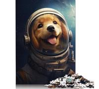 Rompecabezas Rectangular de Papel con diseño de Cachorro Astronauta para niños y Adultos a Partir de 12 años, Regalo de cumpleaños, 1000 Piezas (26 x 38 cm)