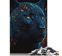 Rompecabezas Rectangular de Papel con diseño de Pantera Negra, Ideal para el Día del Padre, 1000 Piezas (75 x 50 cm)