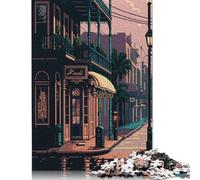 Rompecabezas Rectangular de Papel con diseño de píxeles de Nueva Orleans, Ideal para el Día del Padre, 1000 Piezas (75 x 50 cm)