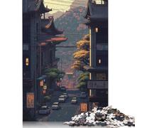Rompecabezas Rectangular de Papel con diseño de píxeles Quanzhou 02, Ideal para Adultos y niños, 1000 Piezas (26 x 38 cm)