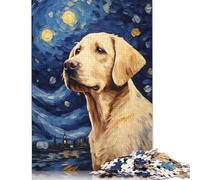 Rompecabezas Rectangular de Papel de Van Gogh, Labrador Amarillo, Regalo para niños a Partir de 12 años, 1000 Piezas (75 x 50 cm)