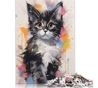 Rompecabezas Rectangular de Papel Kitty n.° 4 para niños y Adultos a Partir de 12 años, Regalo de cumpleaños, 1000 Piezas (26 x 38 cm)