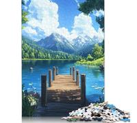 Rompecabezas Rectangular de Papel The Dock Puzzle Relax Challenge, Ideal para el Día del Padre, 1000 Piezas (26 x 38 cm)