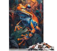 Rompecabezas Rectangular de Rana Naranja Tropical, de Papel, para Adultos y niños, 1000 Piezas (75 x 50 cm)
