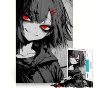Rompecabezas Red Eye Glow de 1000 Piezas para Adolescentes Fortalece la Memoria, Calma, relaja, Bordes Suaves ¡Un Regalo increíble! (38x26cm)
