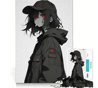 Rompecabezas Red Eye Glow de 1000 Piezas para Adolescentes, Juego de lógica, Juego de Mesa, Pieza de colección de Arte de Corte preciso (38x52cm)