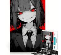 Rompecabezas Red Eye Glow de 1000 Piezas para Adolescentes Juguete para ejercitar la Mente Juego de Mesa en Grupo Arte y Montaje Regalo clásico (38x52cm)