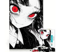 Rompecabezas Red Eye Glow de 1000 Piezas para Adultos, Regalo Ideal para desafiar la Mente, Juguete fácil de Usar, Corte preciso, (38x26cm)